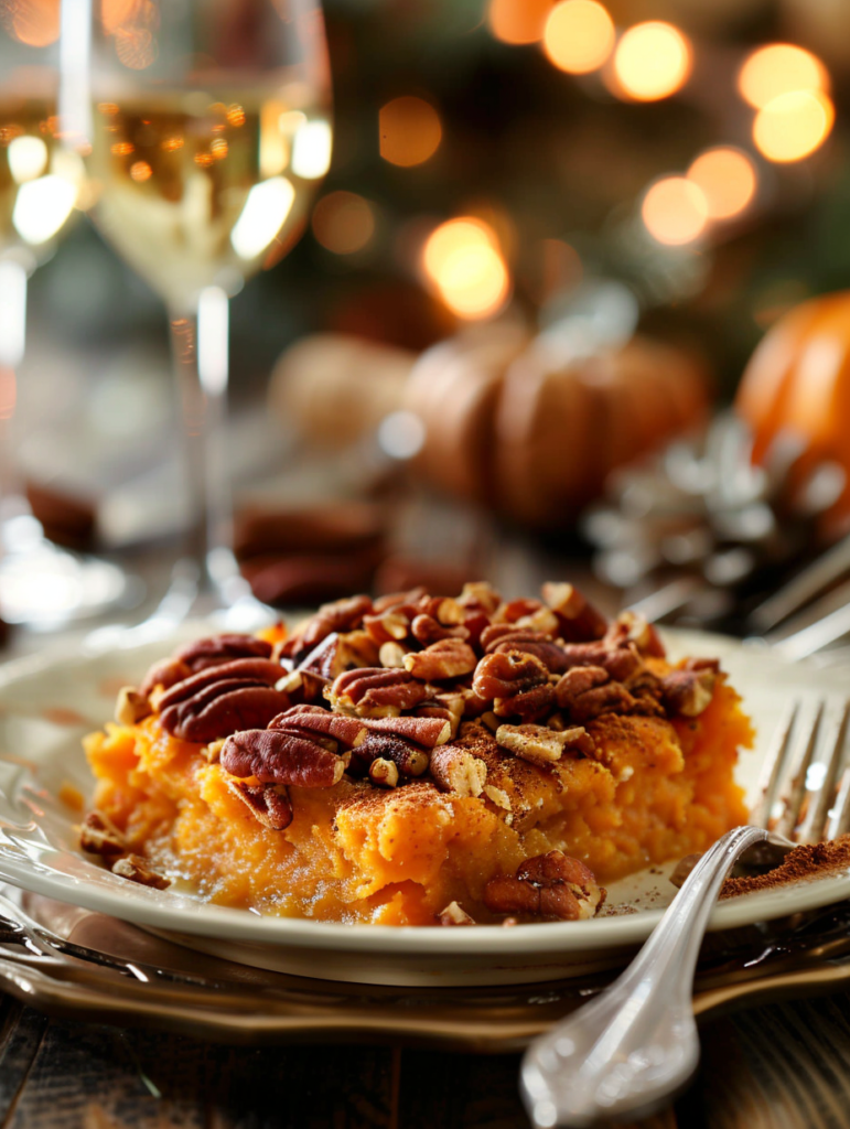 abdessalam hmouch A beautifully plated serving of sweet potat 75afd06c d2cc 4b55 bc59 02fc51790f51 1 Sweet Potato Casserole with Pecan Topping: 5 Simple Steps for the Best Holiday Side Dish
