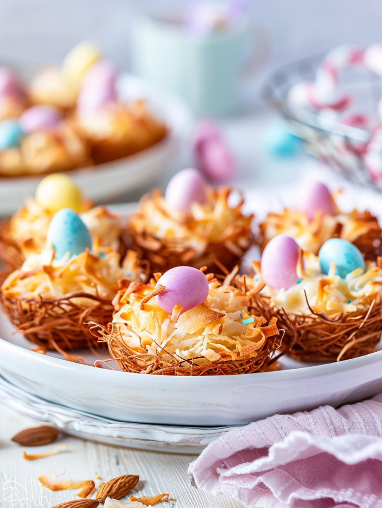 abdessalam hmouch A close up shot of freshly baked coconut ma 0d46243b 9e08 4c0a b81d ab88de3b97ca 2 Coconut Macaroon Nests
