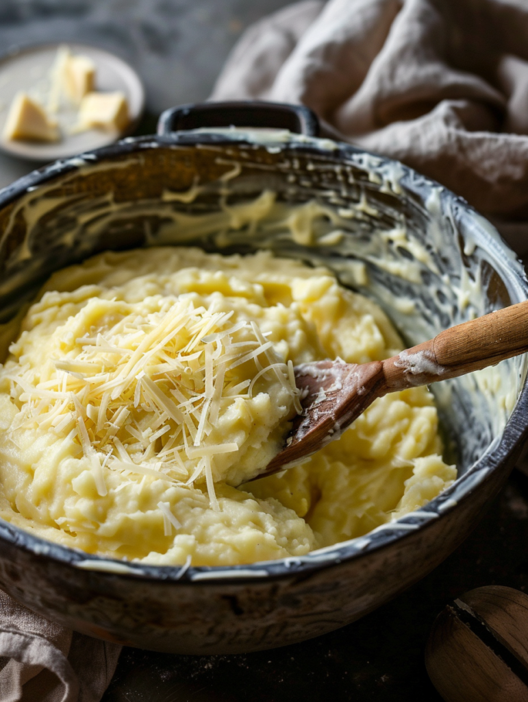 abdessalam hmouch A mixing bowl filled with creamy potato mix e51bc024 a2d7 4e15 9686 3e485ba95657 2 Cheesy Potatoes with Corn Flakes: 6 Irresistible Steps for a Crunchy, Creamy Dish