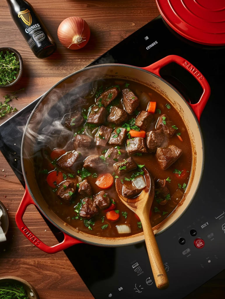 abdessalam hmouch A top down view of Guinness Beef Stew simme fa4c8d91 4c7d 4011 86d9 5bf273352bf5 3 Guinness Beef Stew – The Best Irish Comfort Food Recipe
