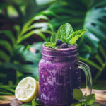 Brazilian Mounjaro detox drink in glass jar with tropical ingredients