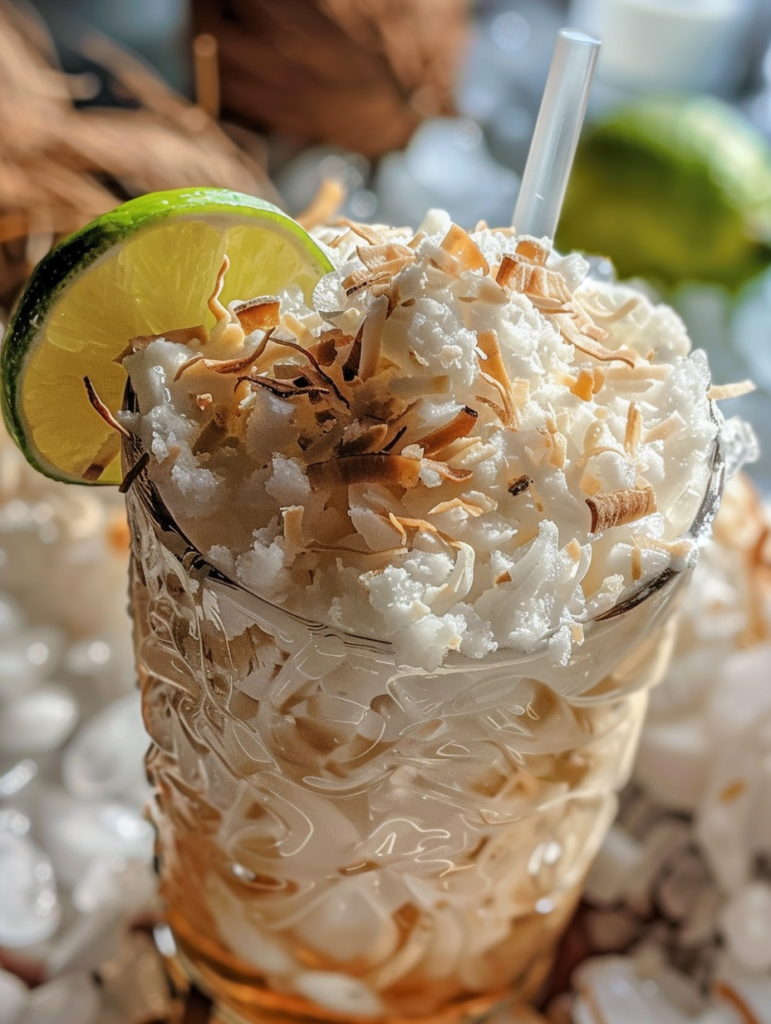 Classic dirty soda with coconut and lime