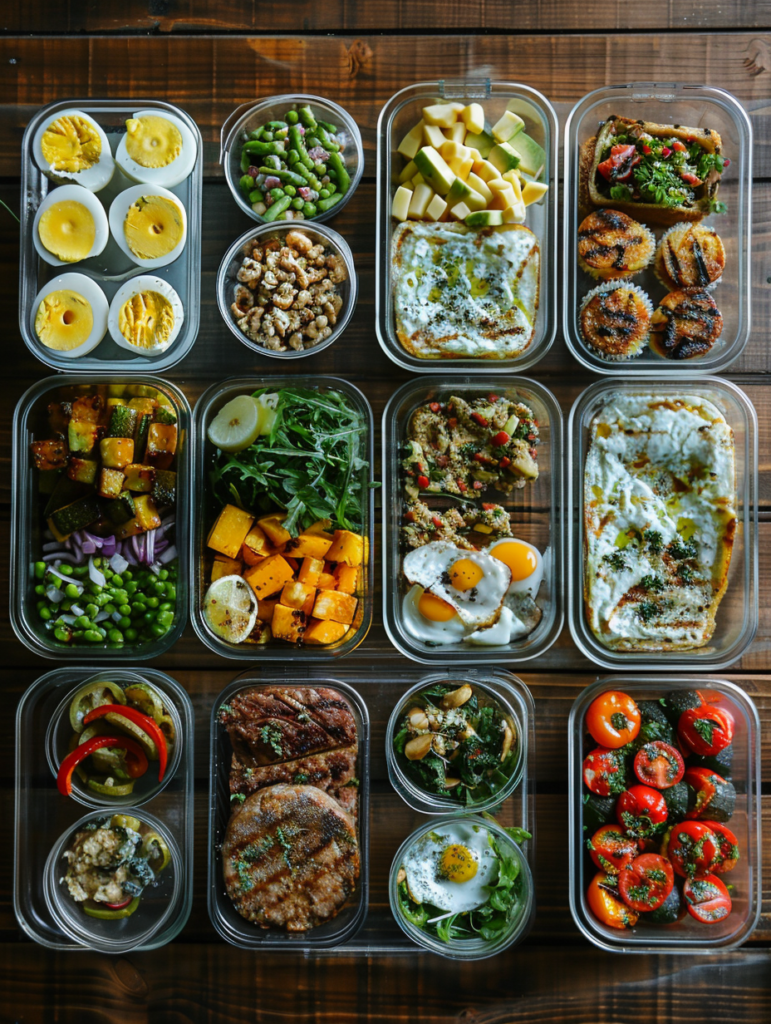 Simple Wegovy diet meal prep in containers