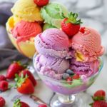 Homemade Rainbow Sherbet Recipe – Colorful, Creamy, and Fun